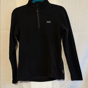 #856 Helly Hansen Black Half-Zip Women's Fleece Sweater